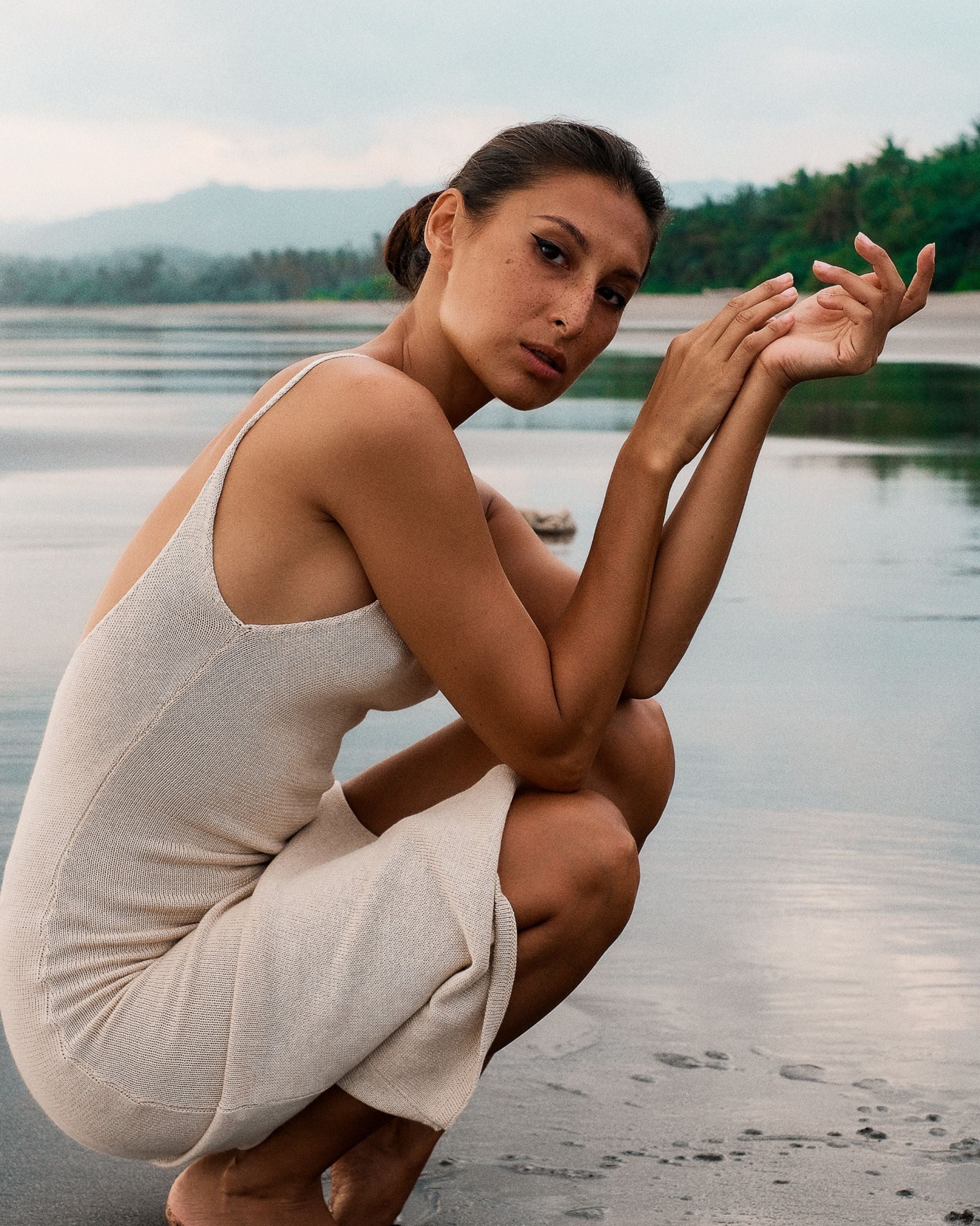 Dwi - Midi Knit Slip Dress