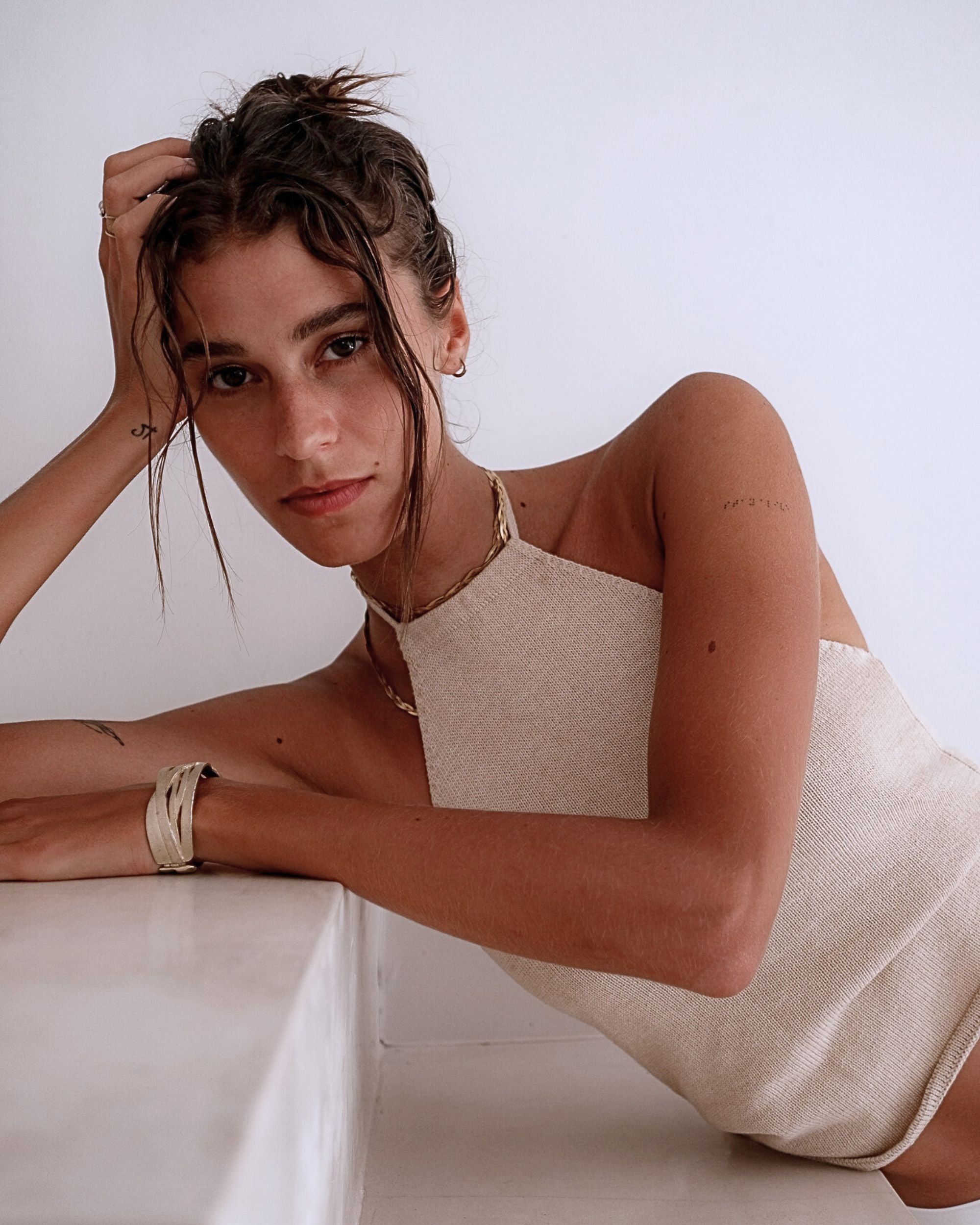 Octa Halter Neckline Top Knitted Cotton